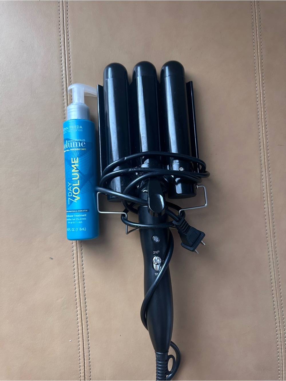 Black Triple Barrel Waver Hair Styling Iron - Black